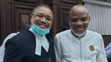Lawyer Ifeanyi Ejiofor and IPOB leader Nnamdi Kanu